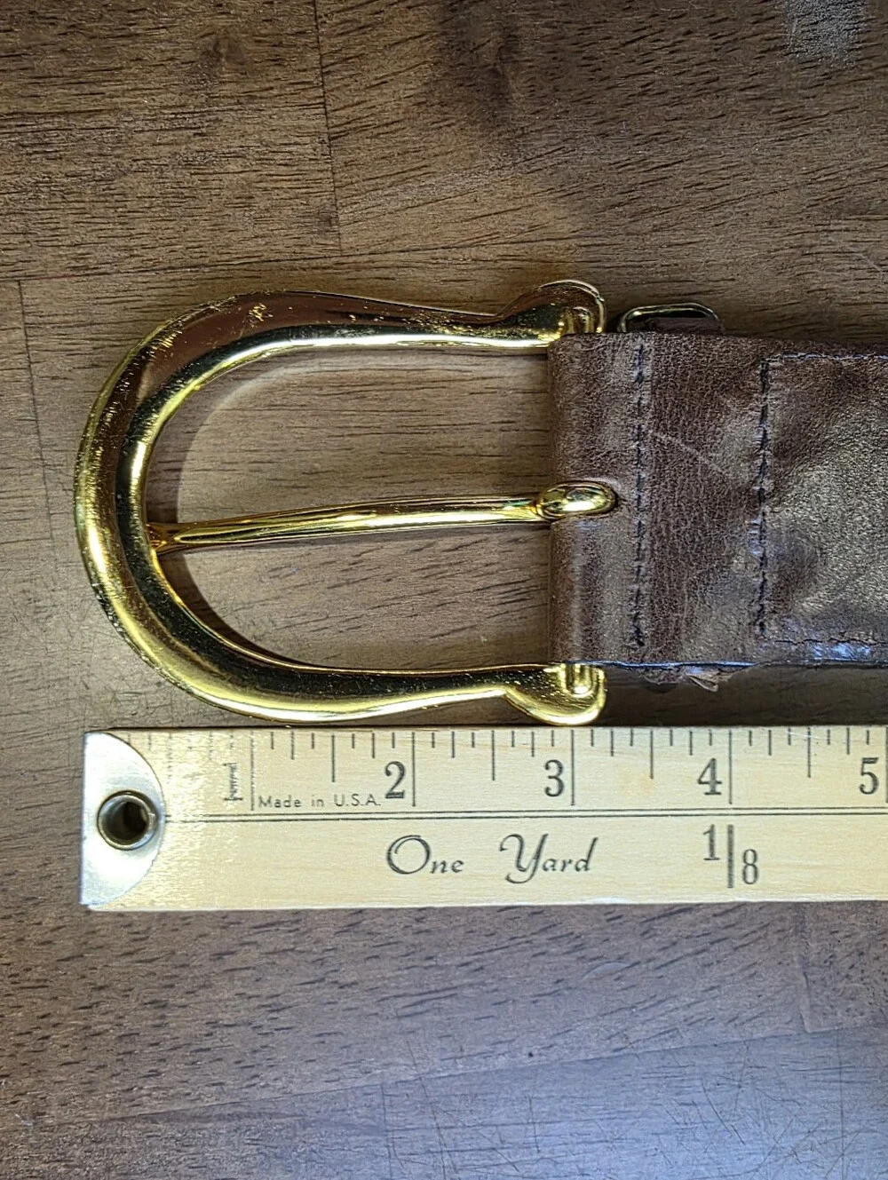 Michael Kors Braided Brown Belt with Gold Buckle Size Small